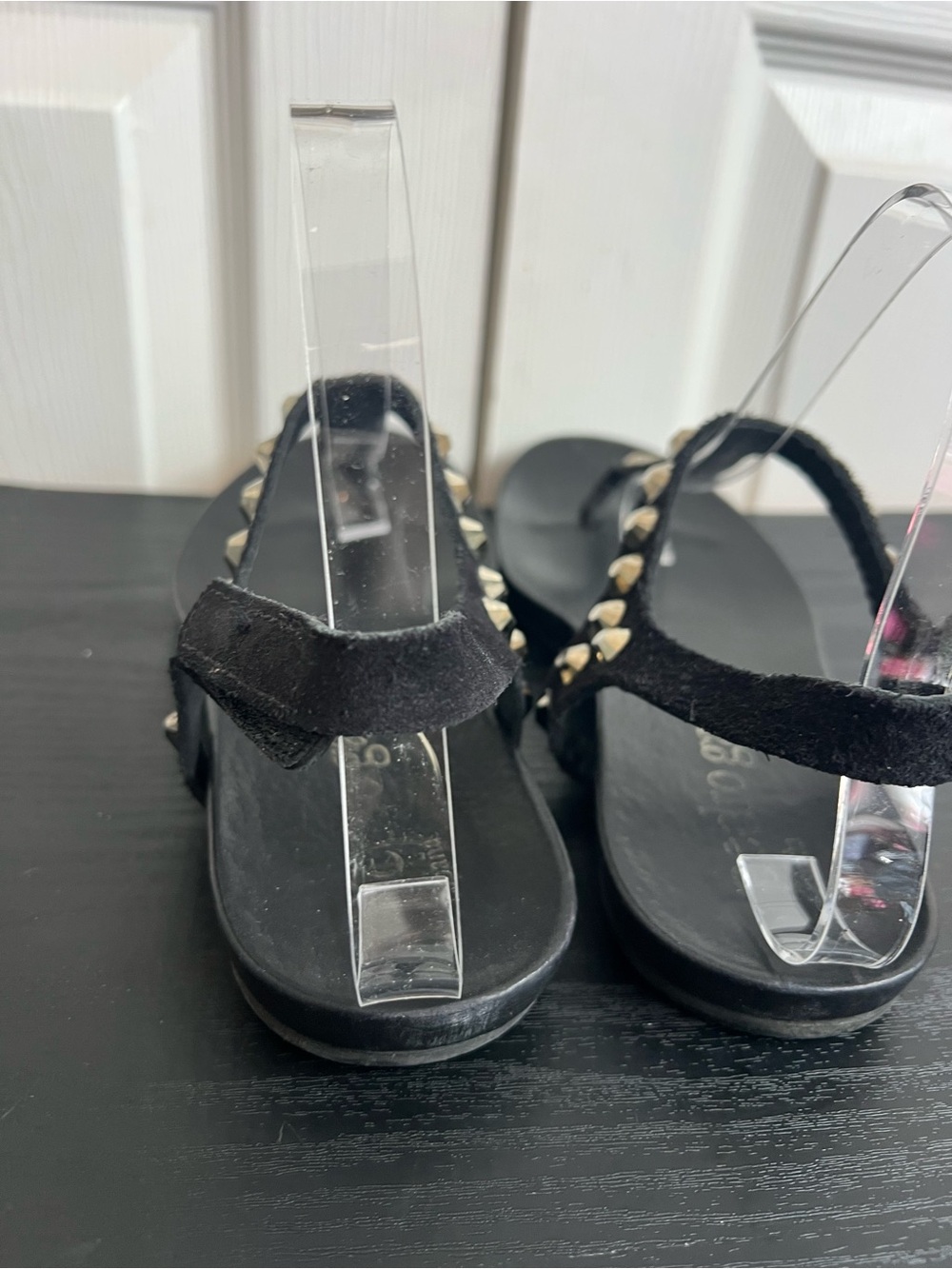 Pedro Garcia Judith Black Swarovski Crystal-Embellished T-Strap Sandals size 9 - Picture 5 of 10